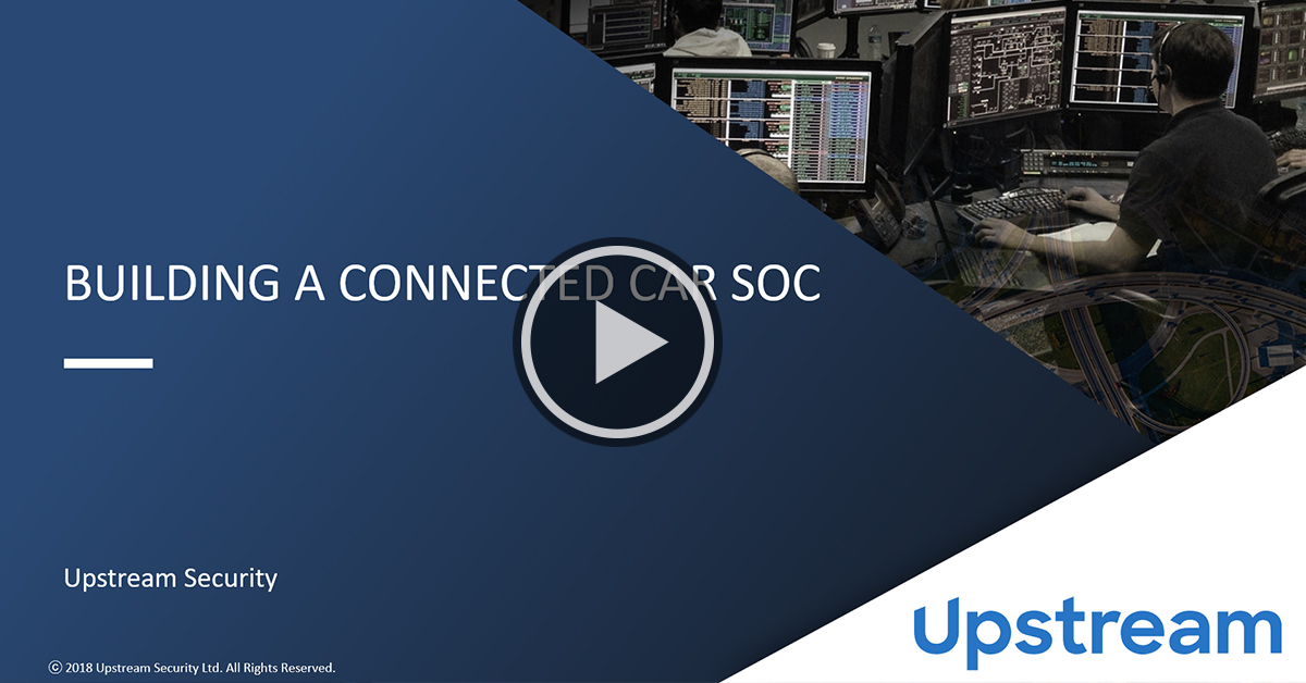The Connected Car Security Operations Center (SOC)
